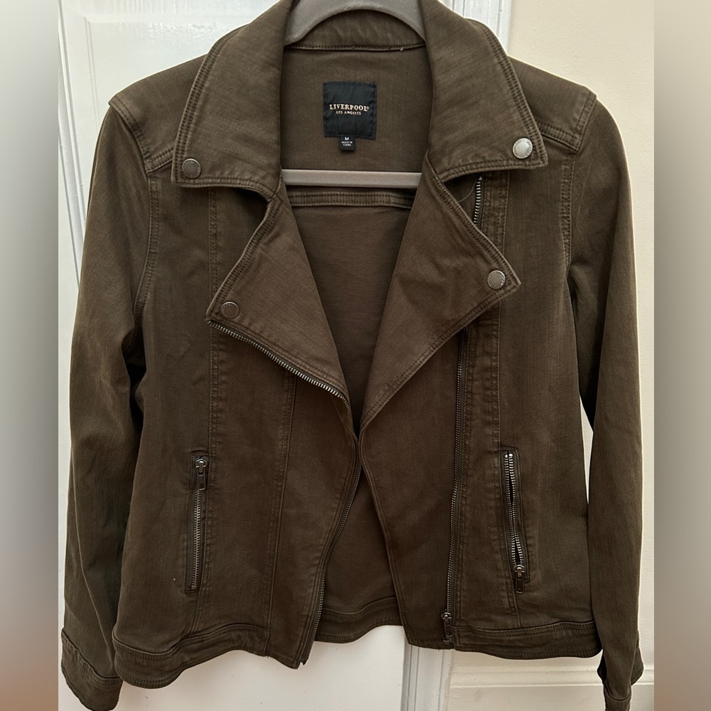 Liverpool olive green MOTO jacket SZ- M-NWT